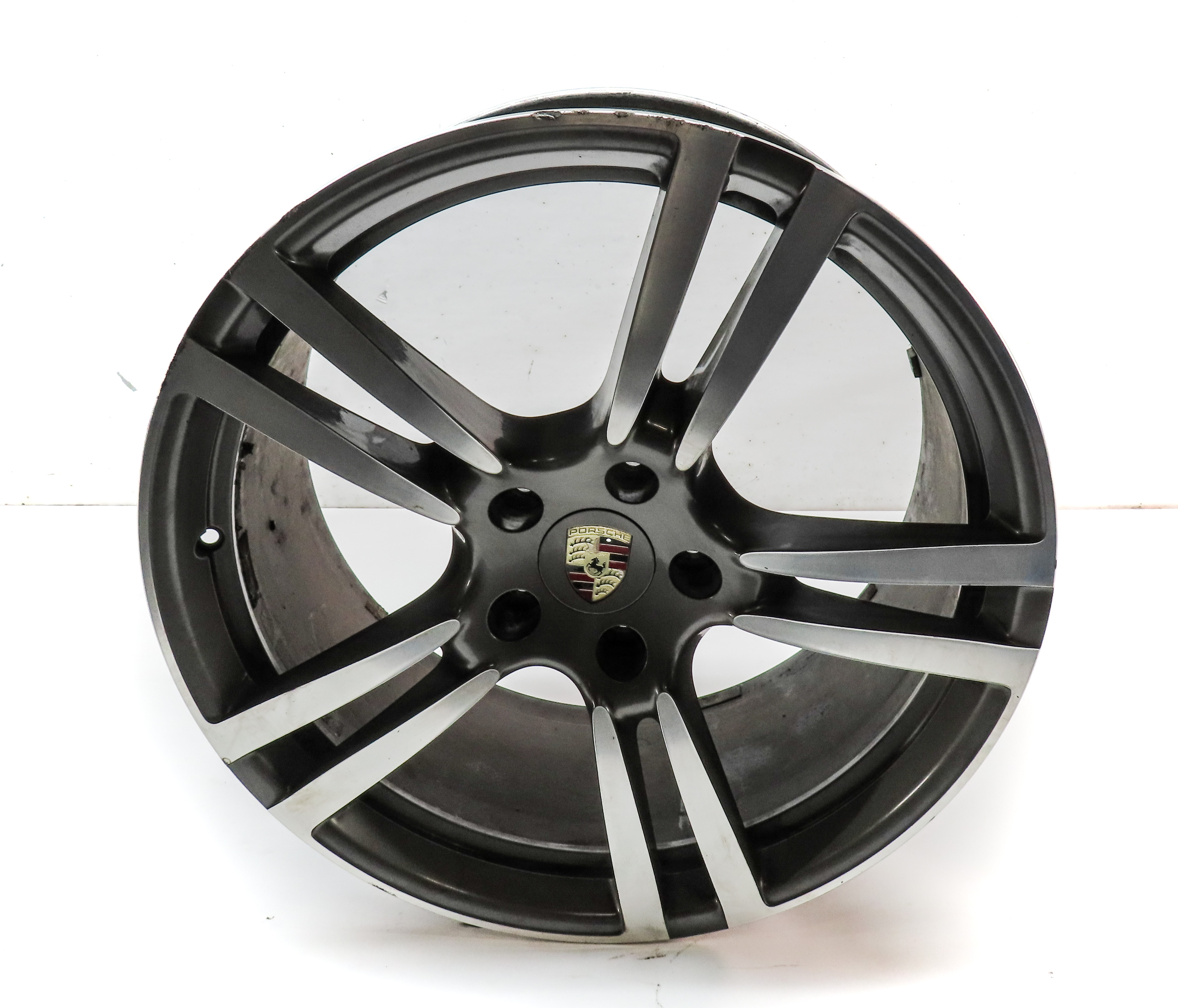 11-18 PORSCHE CAYENNE (958) 21x10 5 DOUBLE 10 SPOKE WHEEL RIM ALUMINUM ALLOY — exact item pictured